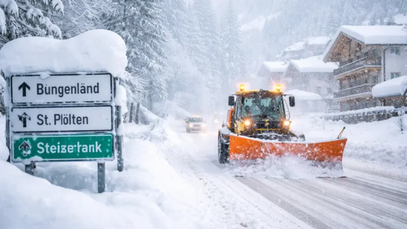 Schneefall in Österreich: Warnstufe Violett