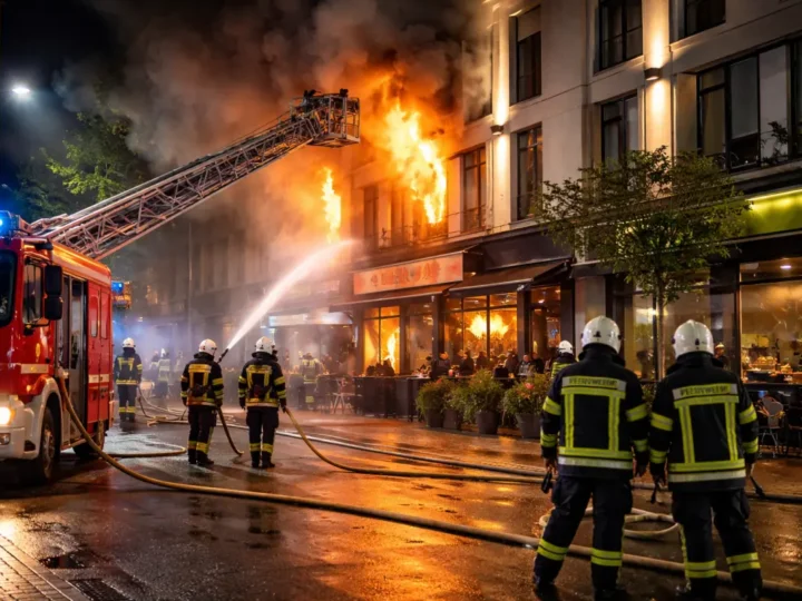 Restaurantbrand: Hotelgäste gerettet