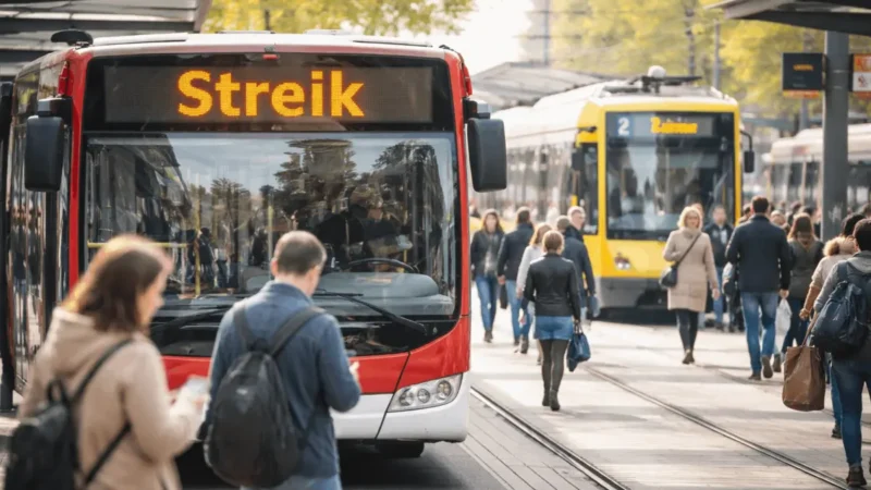 Verdi-Streik: Nahverkehr steht still