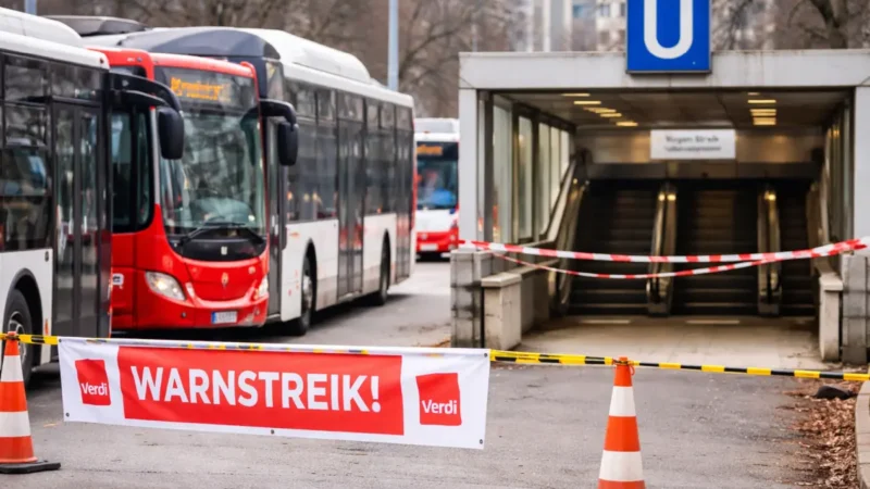 ÖPNV-Streik: Stillstand für Millionen