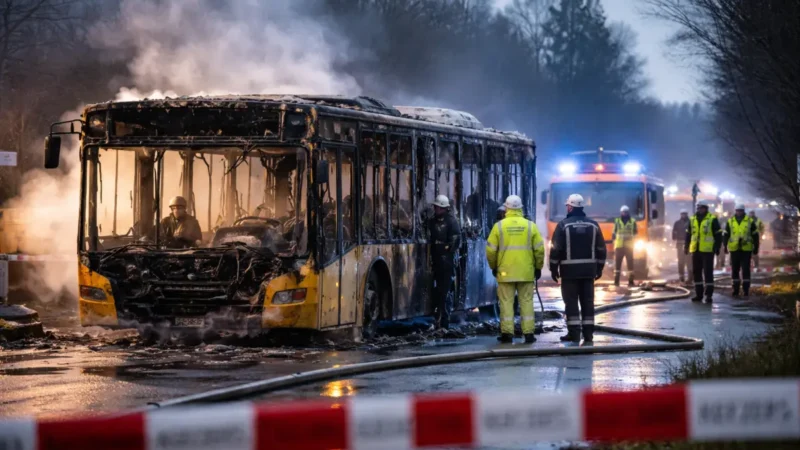 Bus-Brand in Kerzers: 6 Tote