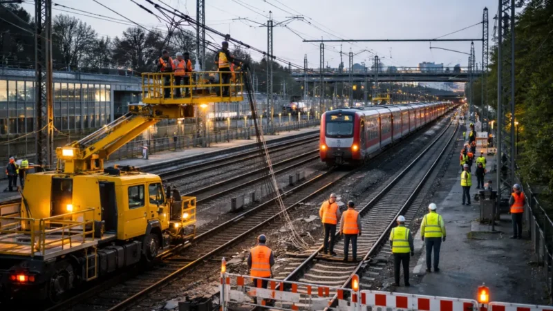 Frankfurt: Oberleitung gerissen, Linien gestört