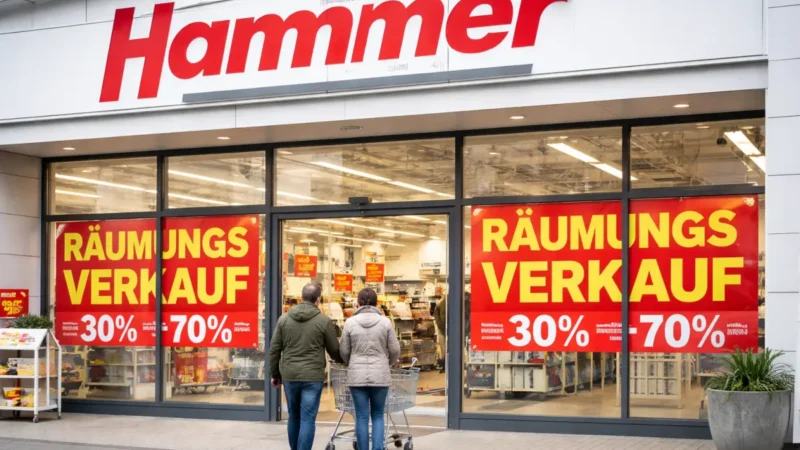 Hammer räumt 44 Märkte