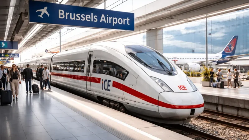 ICE fährt erstmals direkt zum Flughafen Brüssel