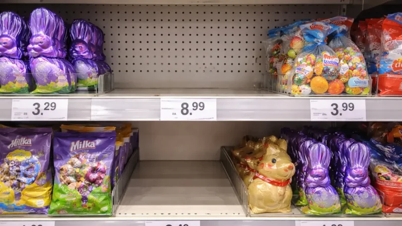 Lindt-Hase fliegt aus Regal