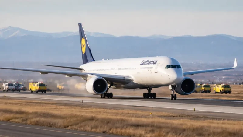 Lufthansa stoppt Start in letzter Sekunde