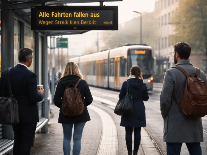 Warnstreik stoppt Busse und Bahnen