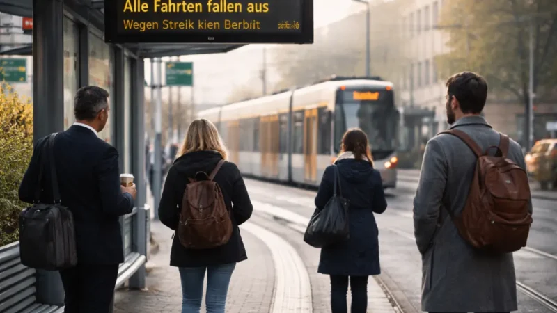 Warnstreik stoppt Busse und Bahnen