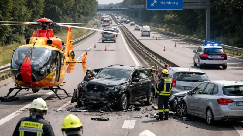 A7 bei Walsrode stundenlang dicht
