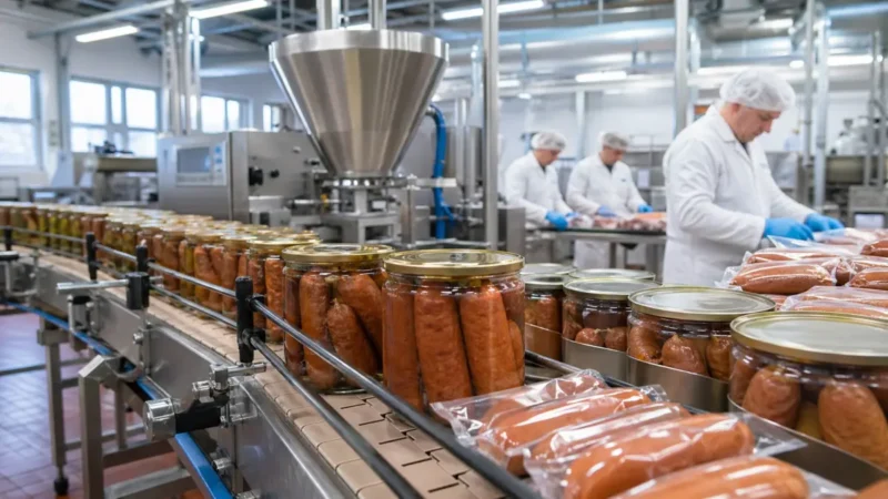 Halberstädter Würstchen vor Verkauf