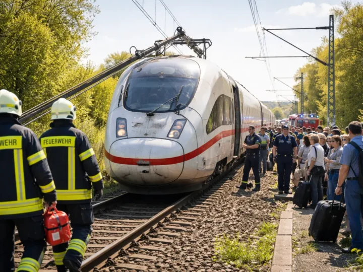 Oberleitung stoppt ICE mit 550 Reisenden