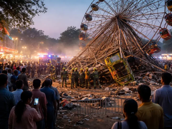 Jahrmarkt-Unglück in Indien: Dutzende verletzt