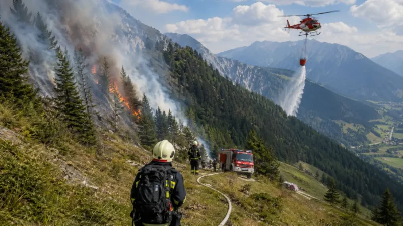 Waldbrand bedroht Lesachtal