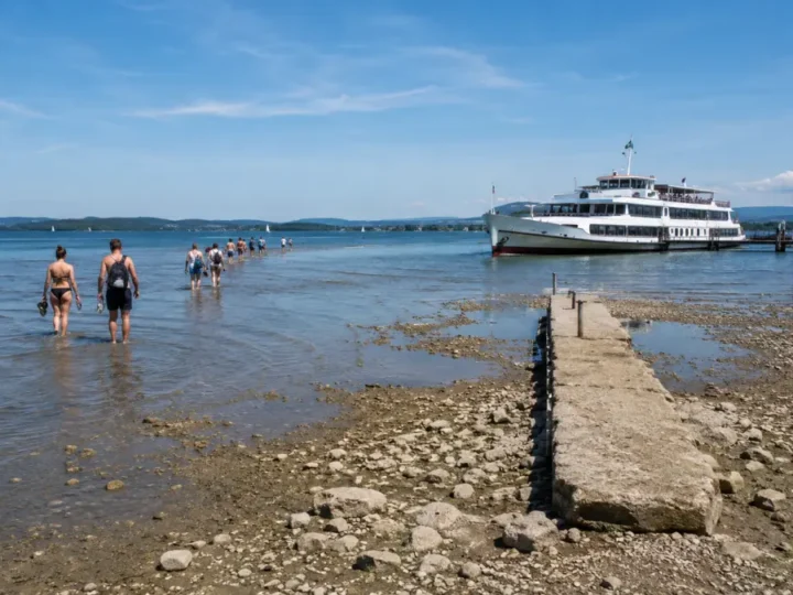 Bodensee: Niedrigwasser trifft Urlauber