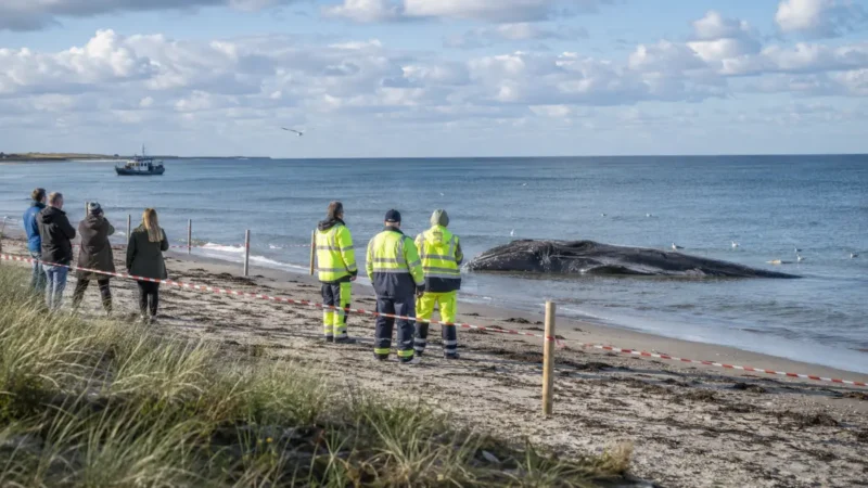 Toter Wal vor Anholt entdeckt