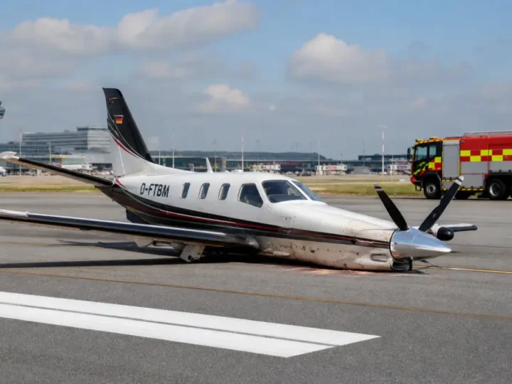 Bruchlandung stoppt Airport Hamburg