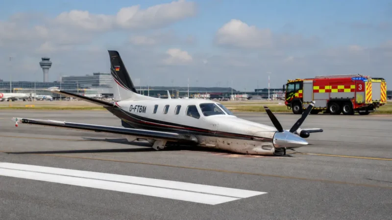 Bruchlandung stoppt Airport Hamburg