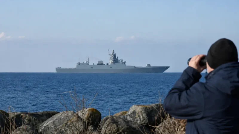 Russisches Kriegsschiff vor Fehmarn