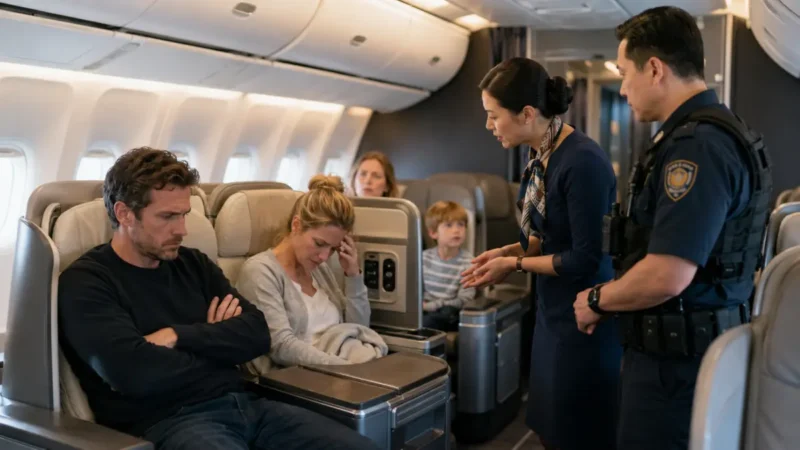 Sex im Flugzeug: Polizei greift ein