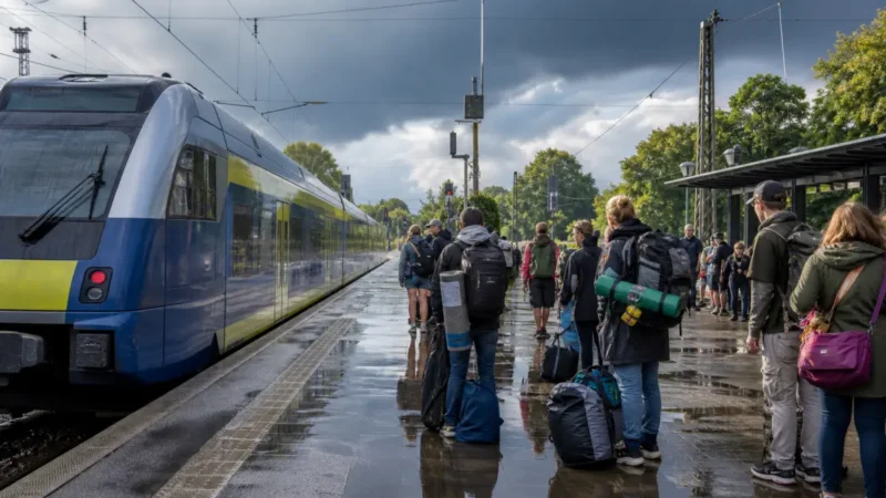 Unwetter treffen Bahn und Hurricane-Anreise