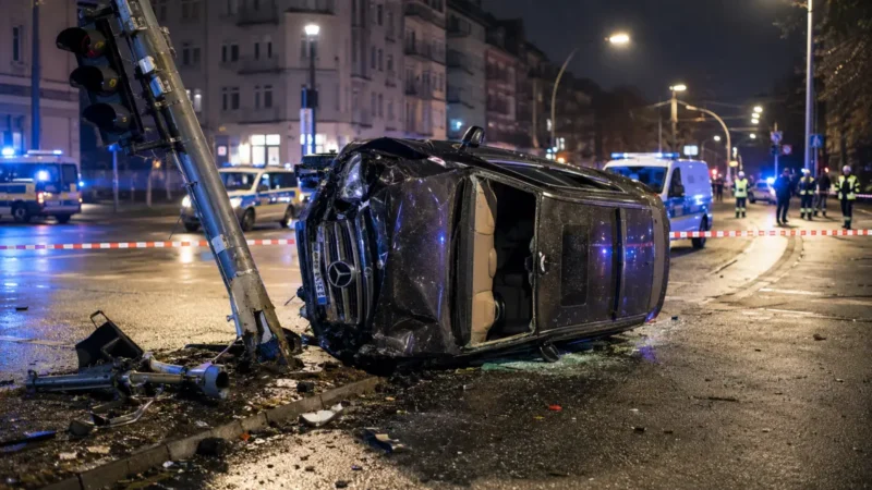 Frau stirbt bei schwerem Unfall in Hamburg