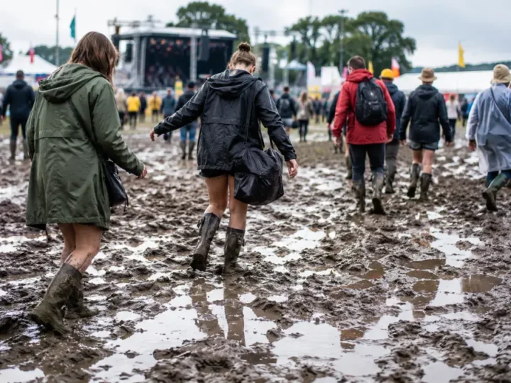 Matsch sorgt bei Rock am Ring für Stürze