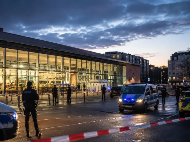 Mann hält Frau in Berliner Supermarkt als Geisel