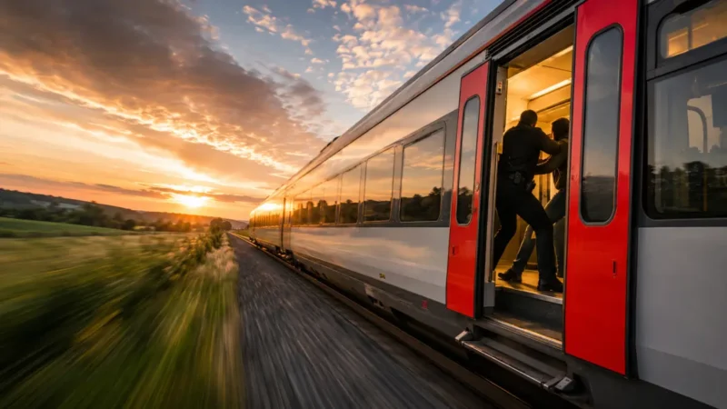 Bahnmitarbeiter stürzt aus fahrendem Zug