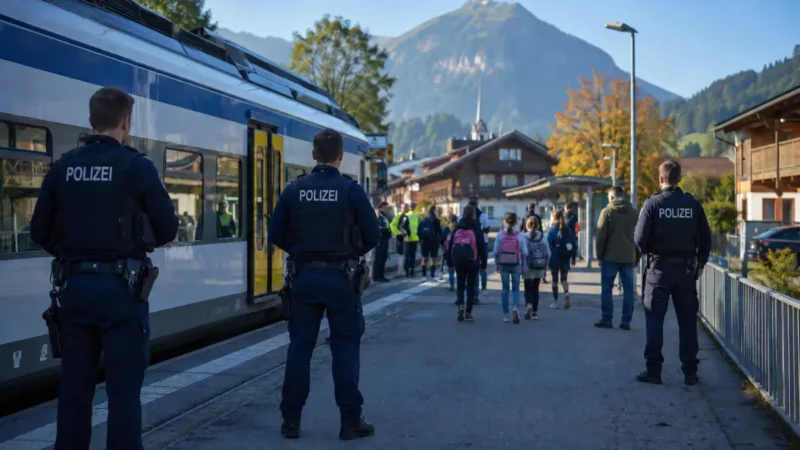 Mann bedroht Schaffner, Schüler fliehen aus Zug