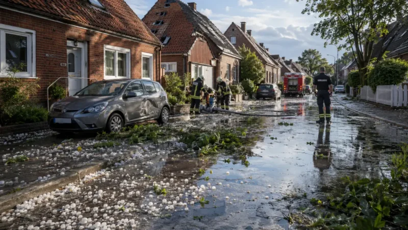 Tennisballgroßer Hagel trifft Norddeutschland