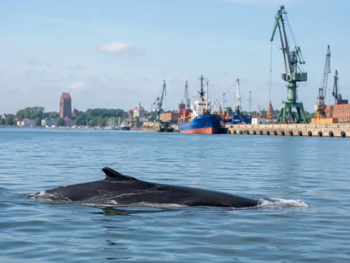 Erneut Wal im Hafen von Wismar