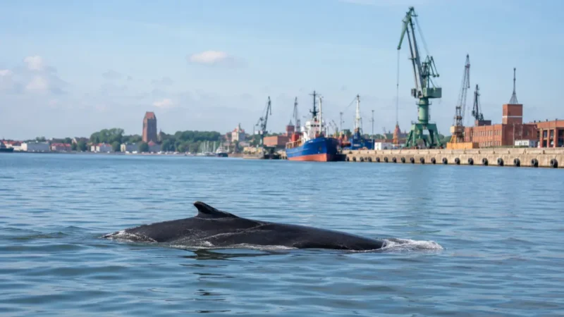 Erneut Wal im Hafen von Wismar