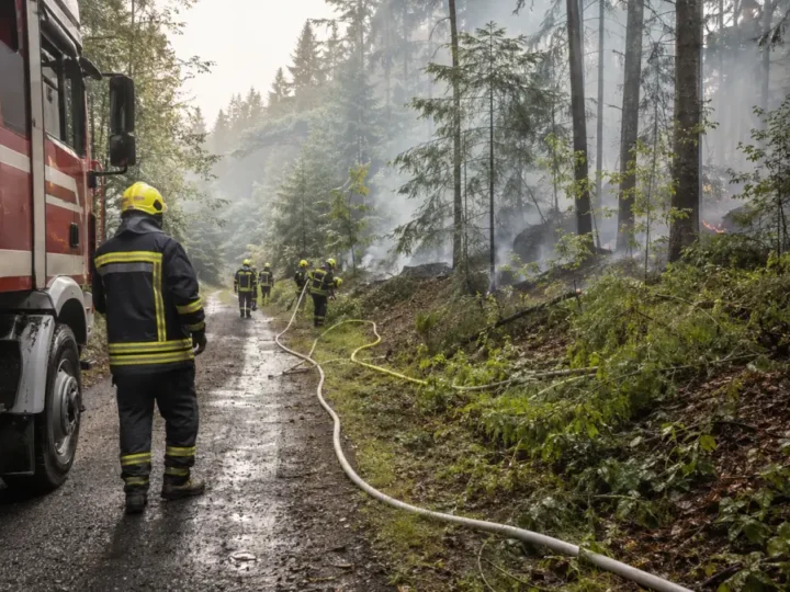 Freudenberg Waldbrand: Vier Einsatzkräfte verletzt