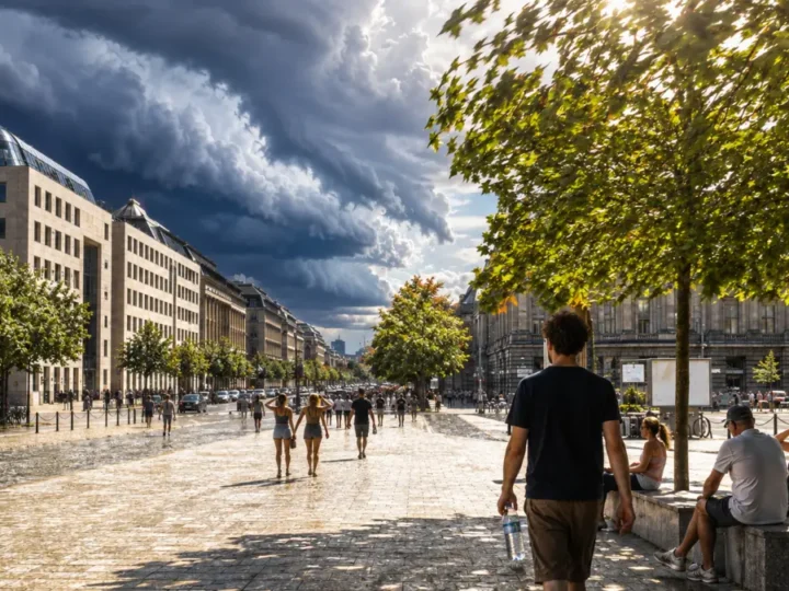 Bis zu 38 Grad · dann kommen Gewitter