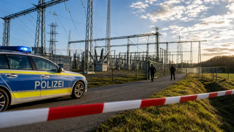 Polizeieinsatz am Umspannwerk in Ganderkesee