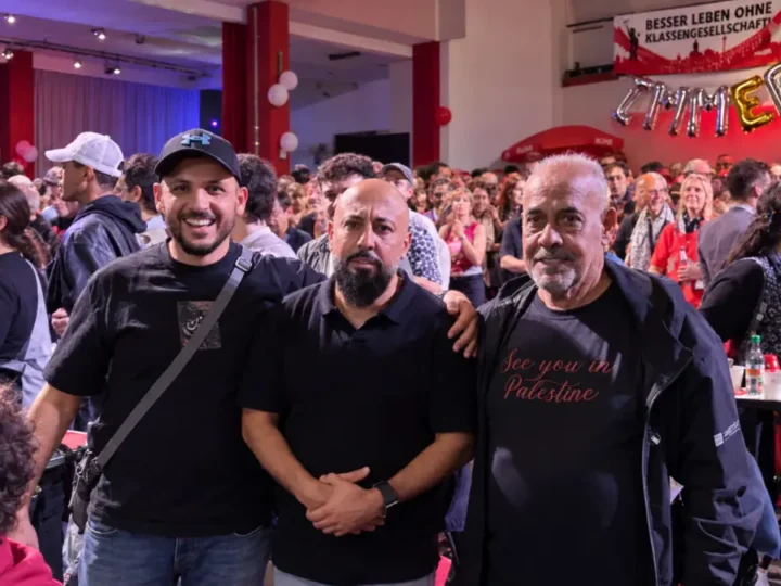 PFLP-Unterstützer auf Wahlparty der Berliner Linken