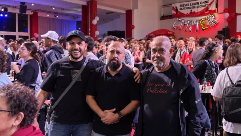 PFLP-Unterstützer auf Wahlparty der Berliner Linken