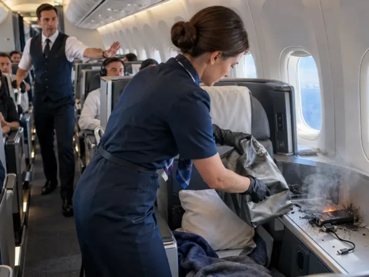 Powerbank brennt in KLM-Boeing, Flug KL735 kehrt um