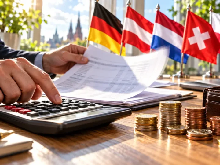 Gehalt netto: Deutschland und vier Nachbarländer