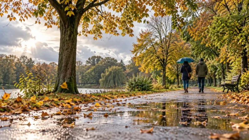 Wetter im Oktober: Regen, Wind und kühlere Tage